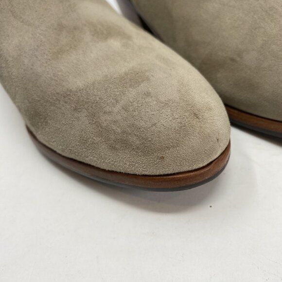 Sam Edelman Boots Womens 6.5 Petty Putty Taupe Suede Ankle Bootie Block Heels - Picture 12 of 16